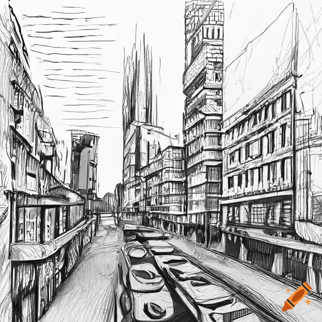 One Point Perspective Cityscape by RyuuJashin on DeviantArt