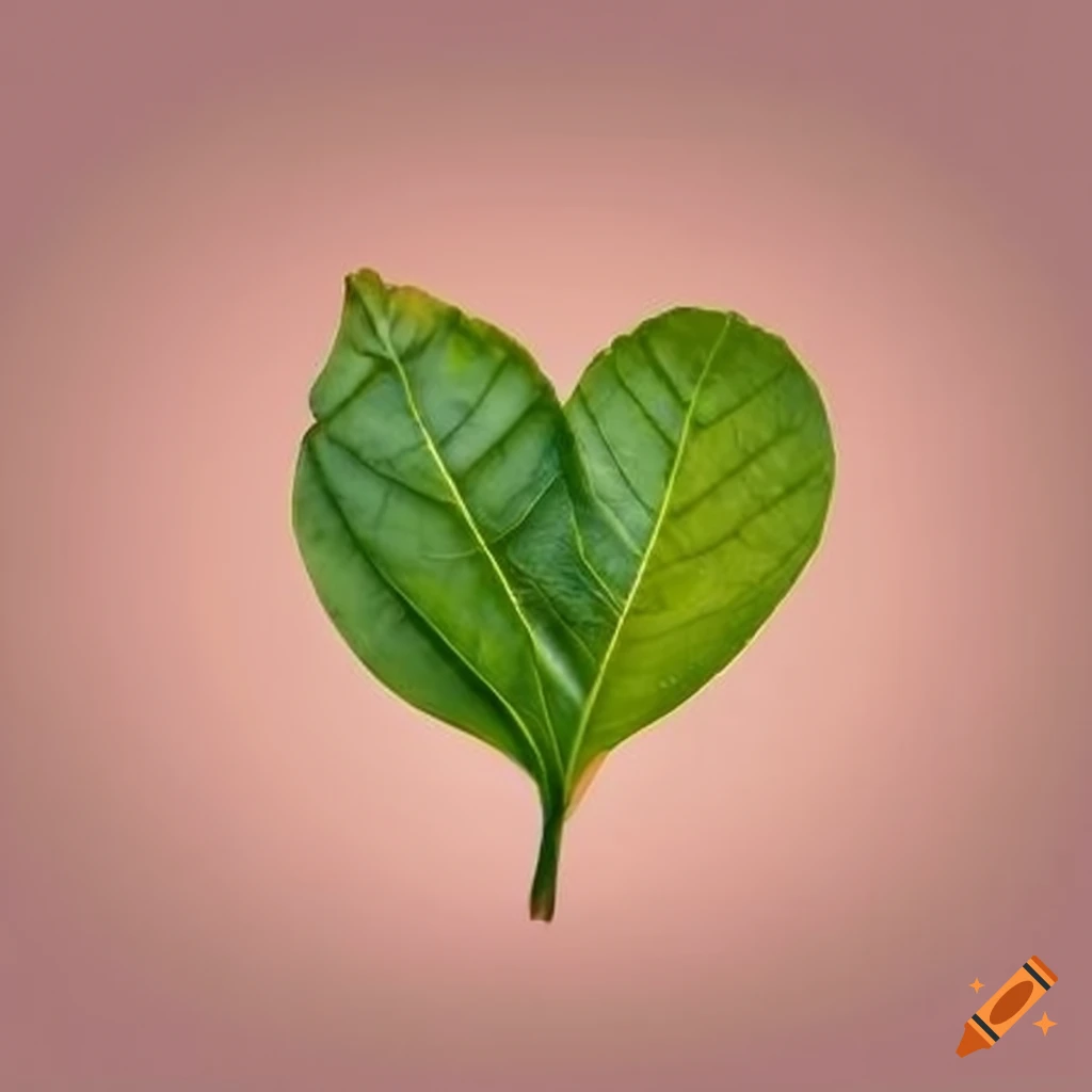 Heartshaped tea leaf on Craiyon
