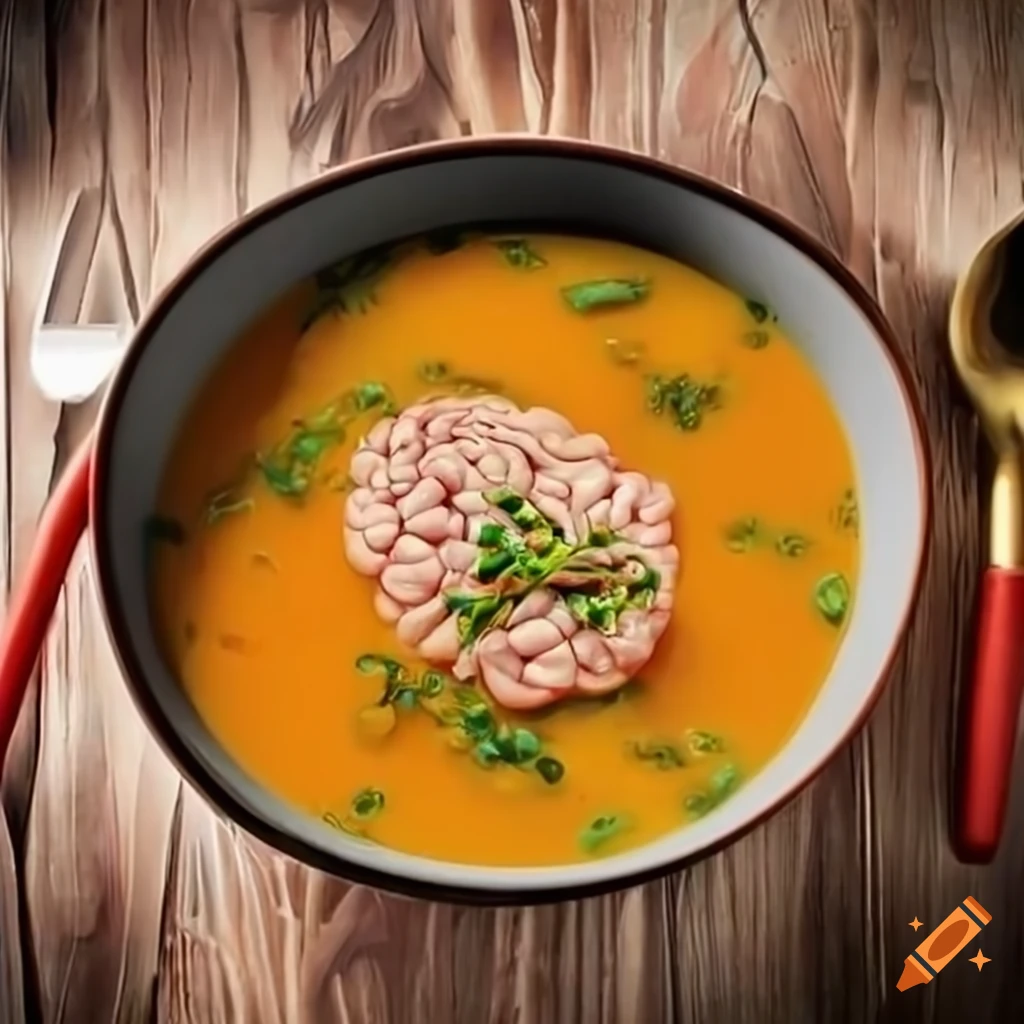 creative soup dish called Brain Soup