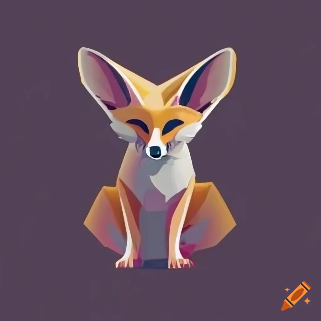 logo of a fennec fox