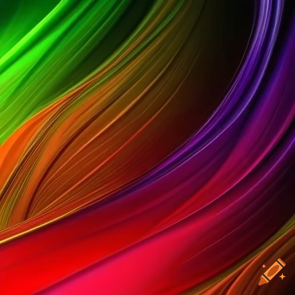 abstract art with red, green, and purple lines