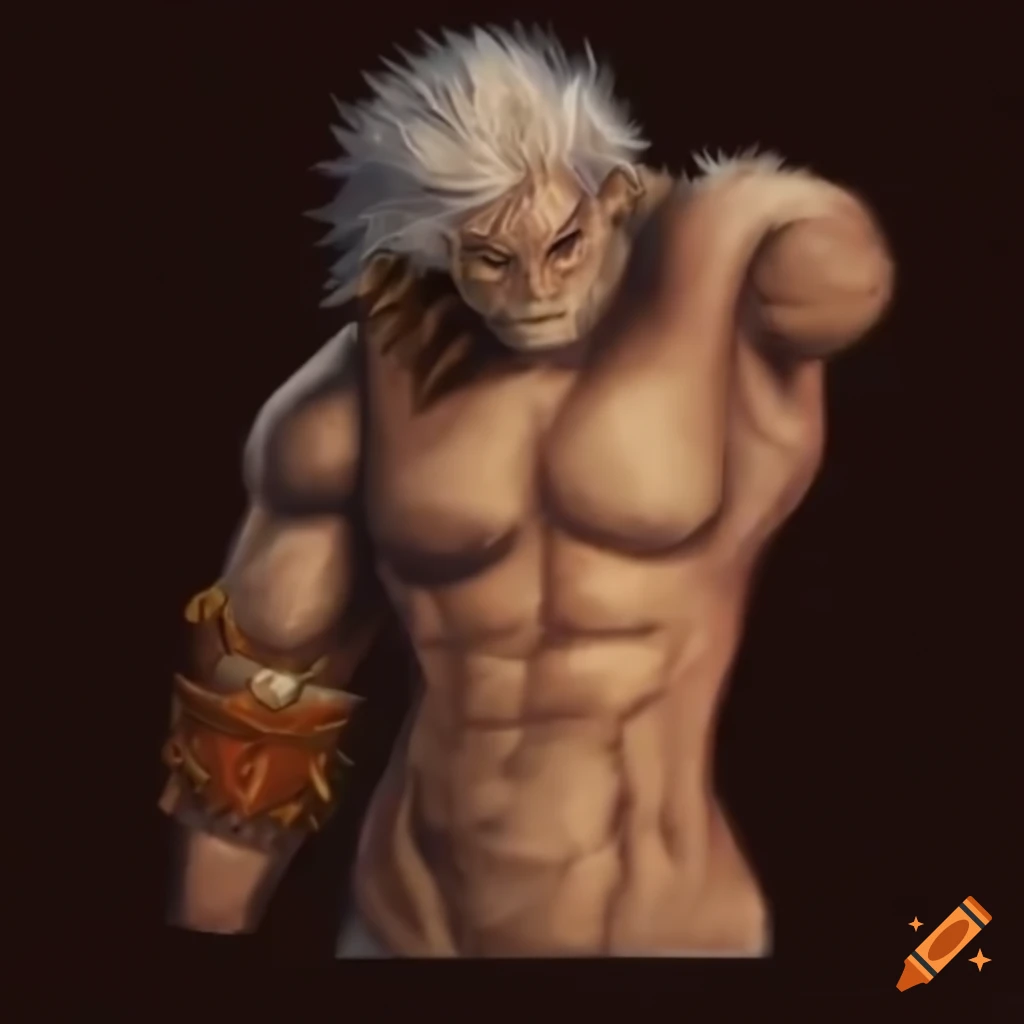 image of a muscular tan Hrothgar from Final Fantasy 14