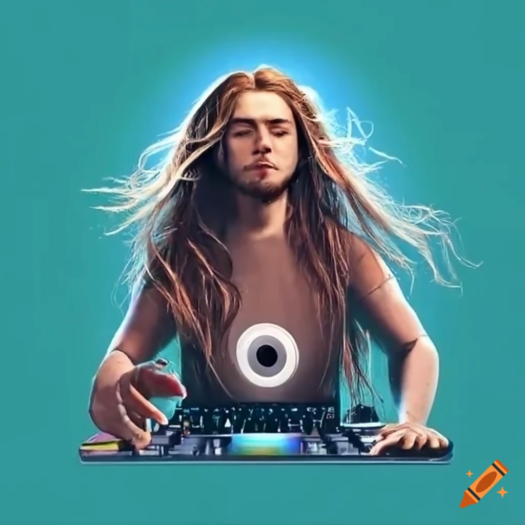 Dj mixing music on 4 cdjs