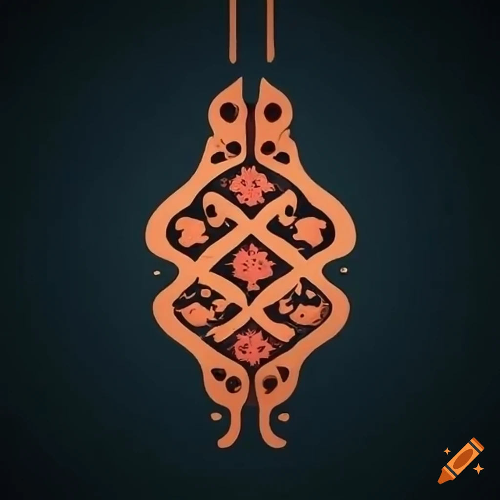 minimalistic Uyghur ornament design