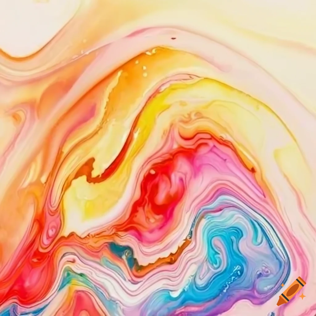 swirling flow of a spring-themed watercolor painting