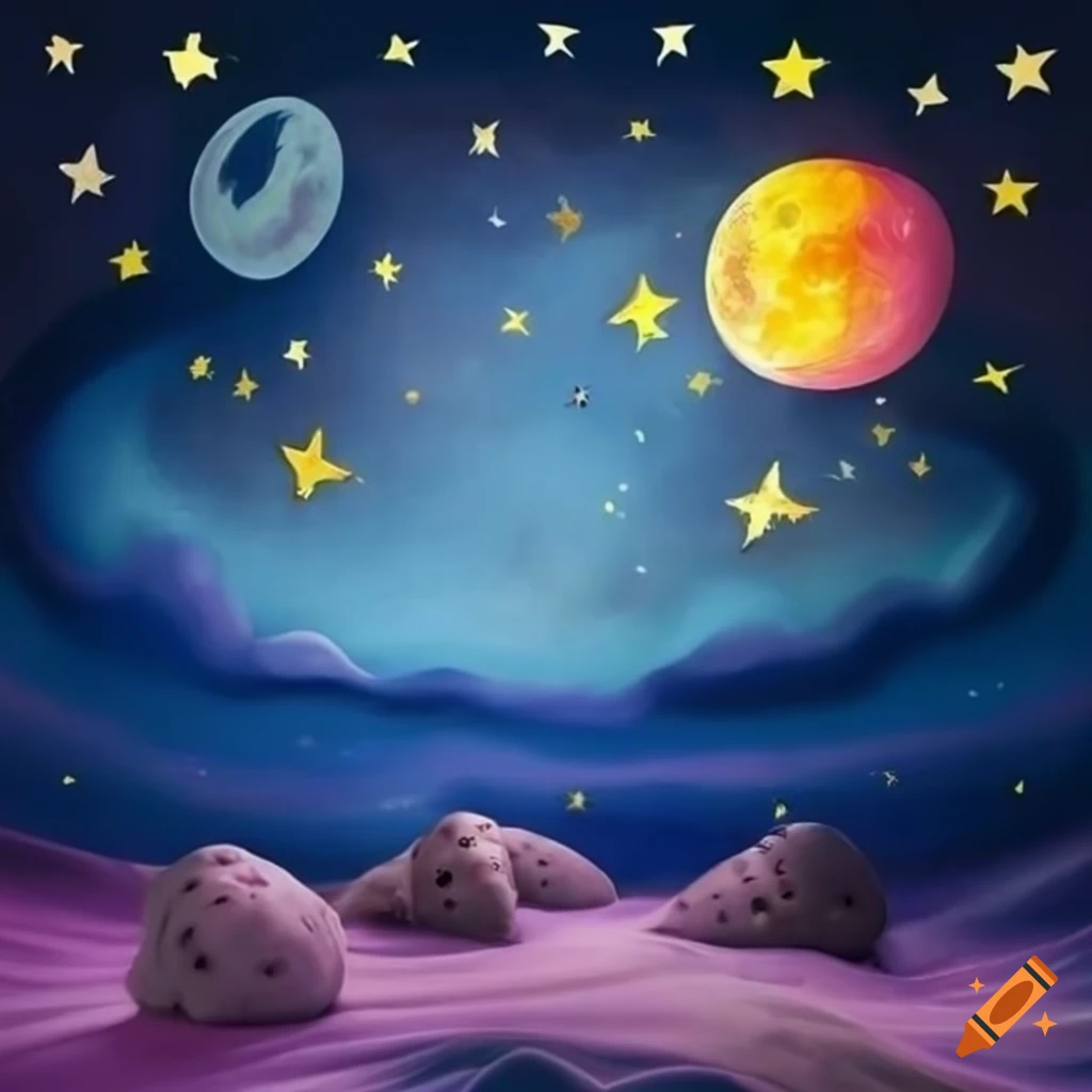 Drawing moon stars hi-res stock photography and images - Alamy