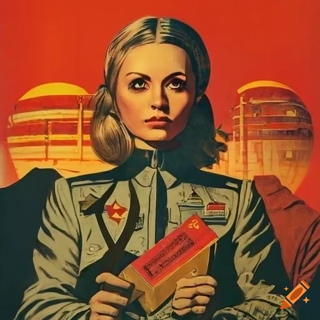 Sci-fi soviet propaganda artwork