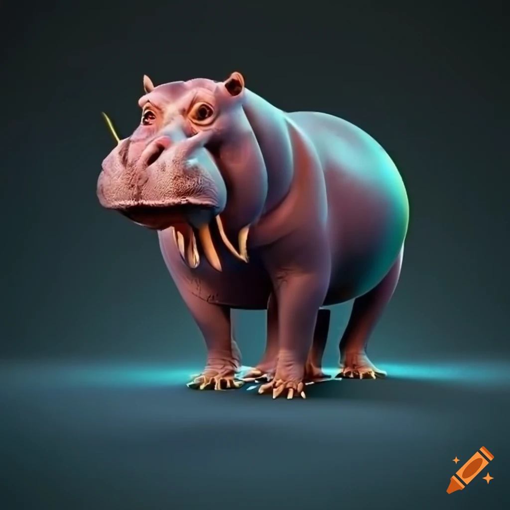 3D model of a massive hippo