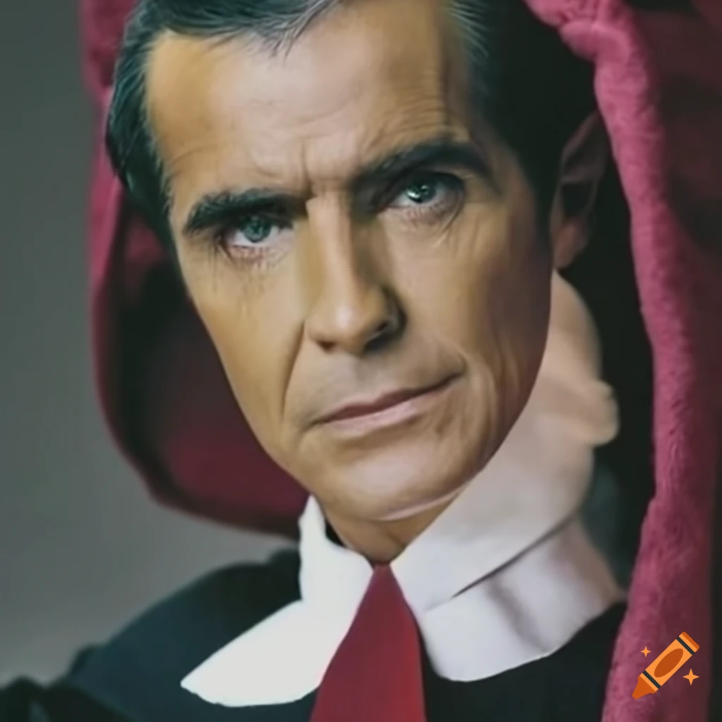 Scott Bakula portraying Count Dracula on Craiyon