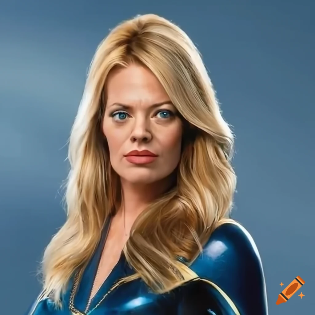 Jeri ryan as carol danvers with a powerful look on Craiyon