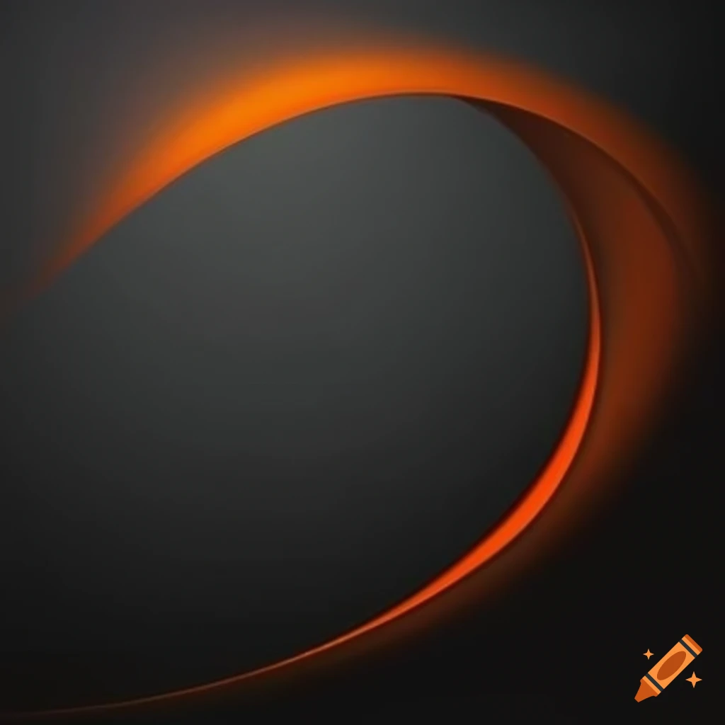 black to orange carbon gradient
