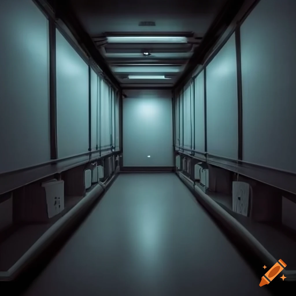 Minimalist and dark lab room on Craiyon