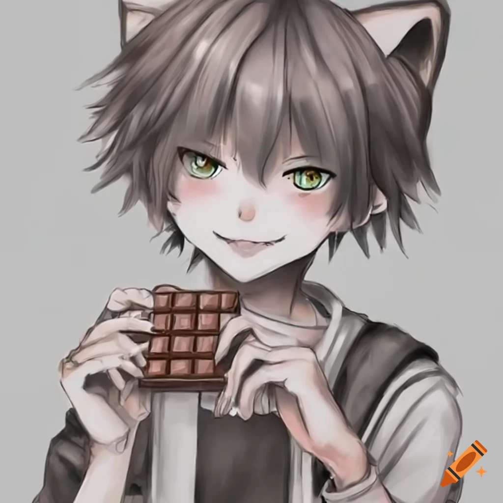 cute white anime catboy wearing green jacket | Stable Diffusion | OpenArt-demhanvico.com.vn