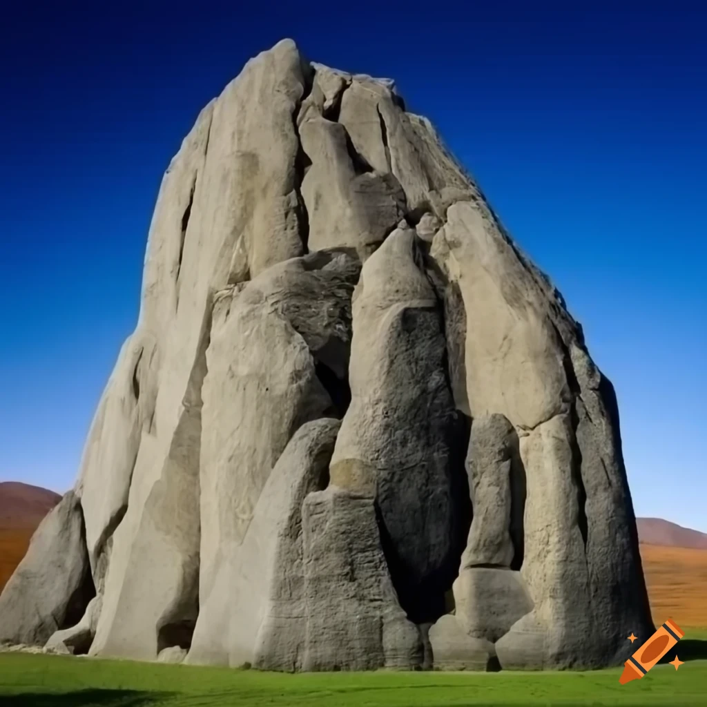 Monument made of large stone rocks on Craiyon