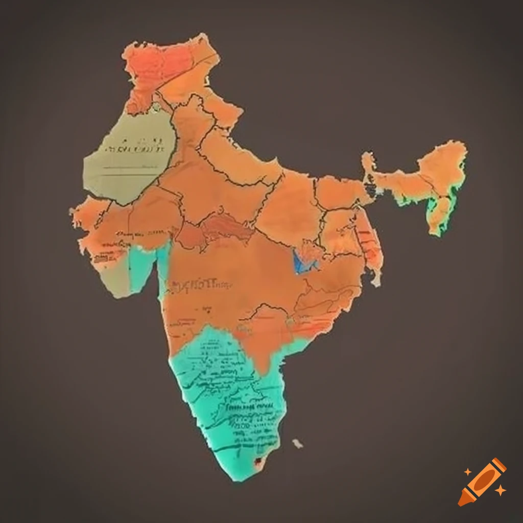 Map Of India In 2050 On Craiyon
