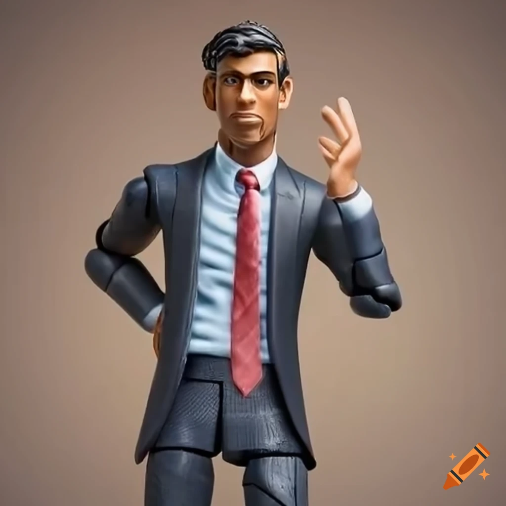 Action figure of rishi sunak on Craiyon