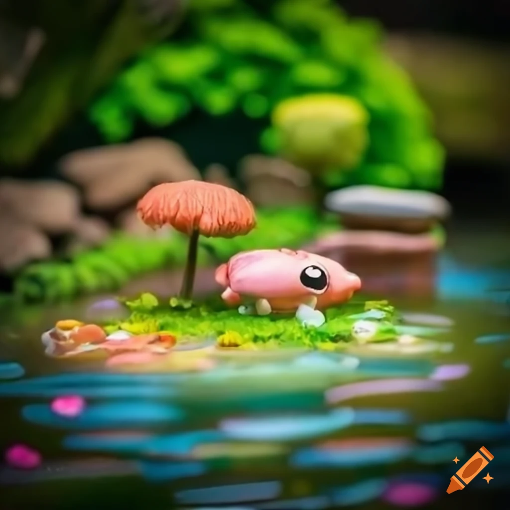 adorable pond diorama