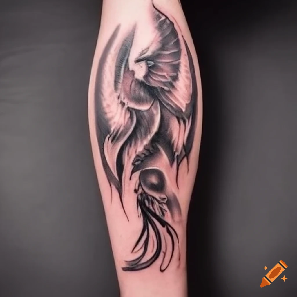 Beautiful And Elegant Phoenix Tattoo idea inspirational. Black And White  Phoenix Tribal Tattoo design. 24530782 Vector Art at Vecteezy