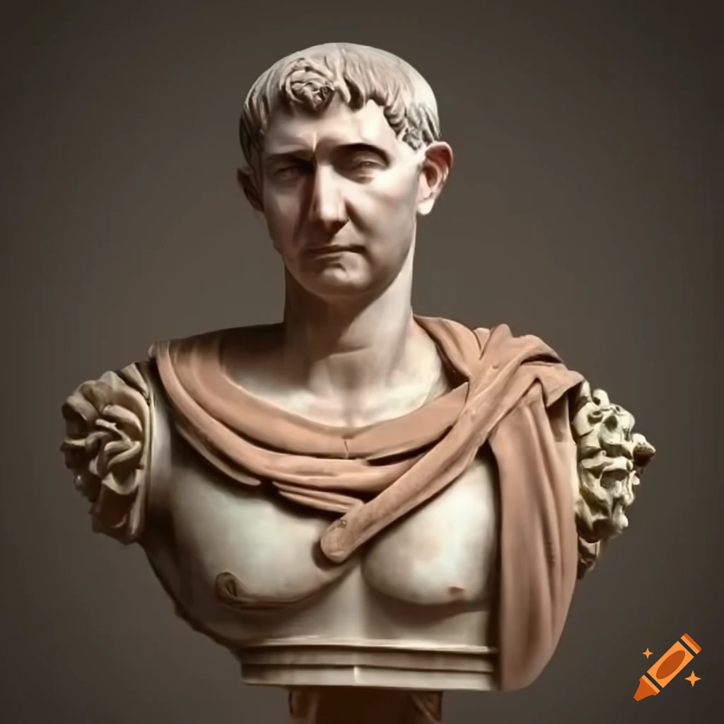 portrait of Emperor Trajan in regal attire