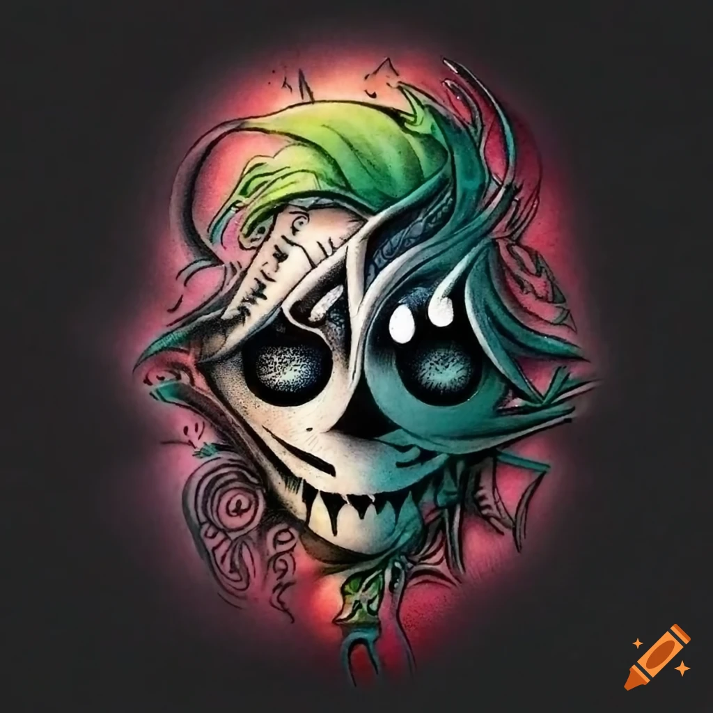 Clown Eye Tribal Tattoo | How to draw Joker Evil eye easy Tattoo - YouTube