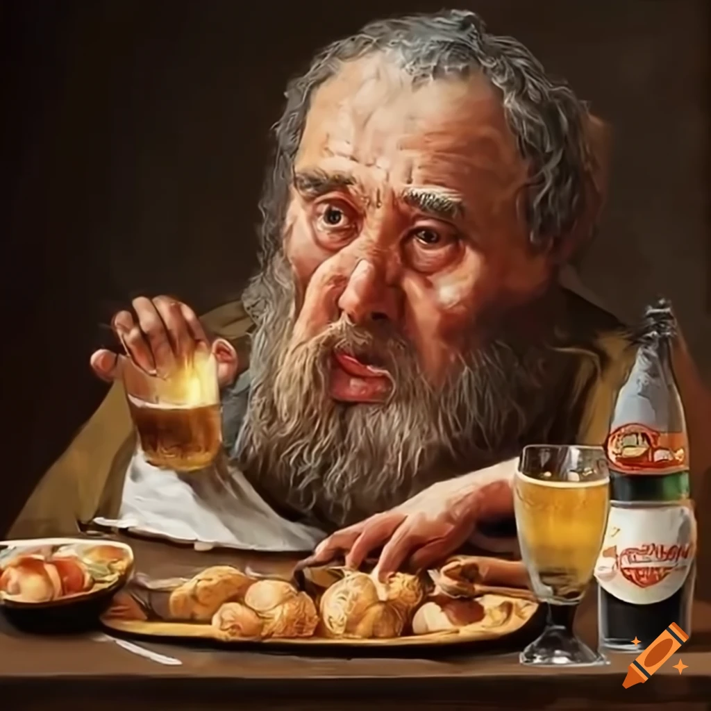 hyperrealistic painting of a festive medieval town