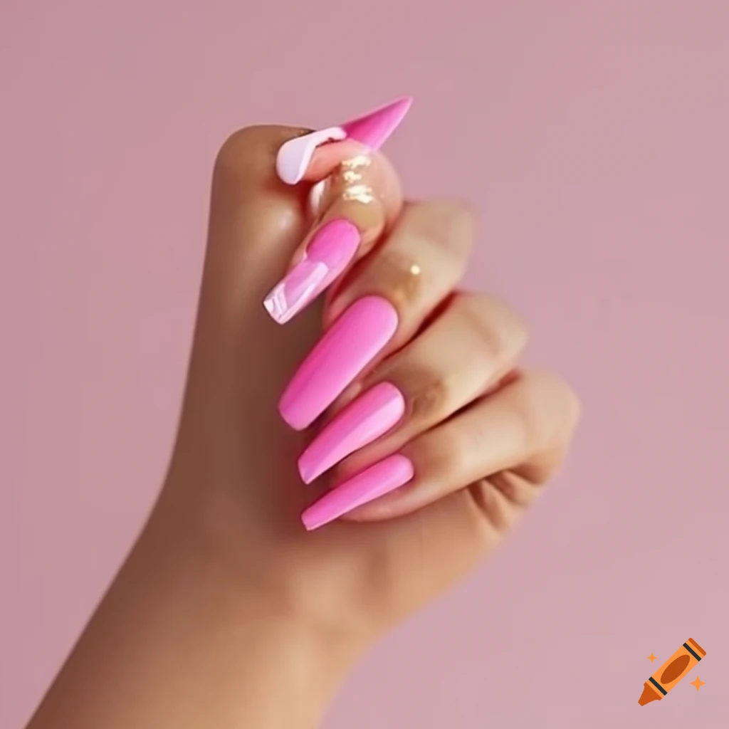 classic pink manicure