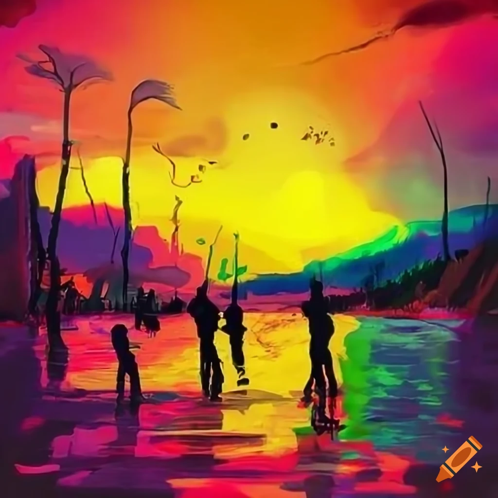 dancehall and reggae fusion art landscape