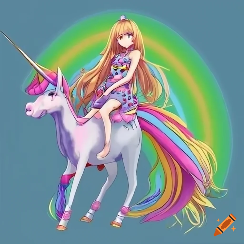 anime unicorn girl (edited) by lancylancy on DeviantArt