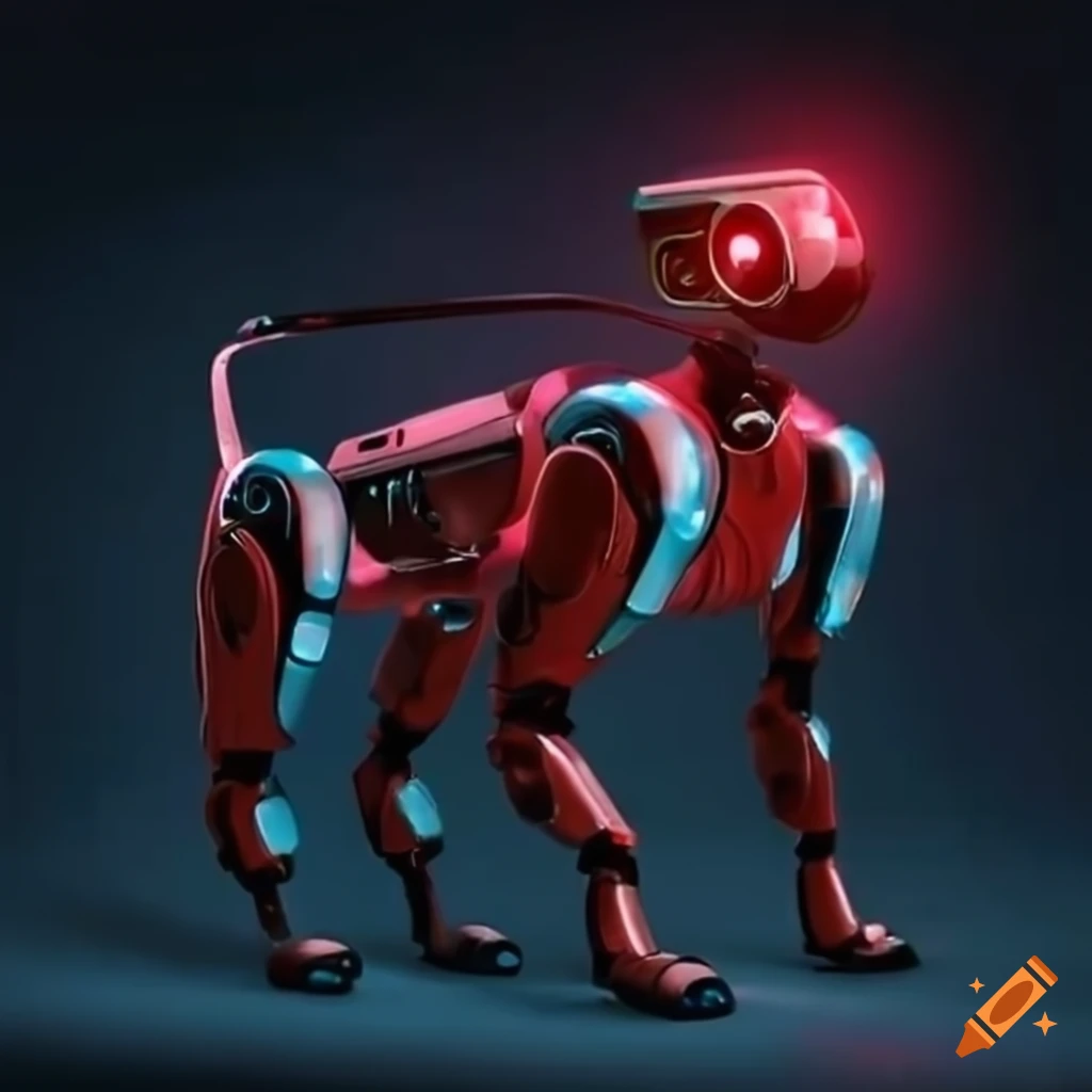Really Robotic Robot Costume - Robotic Googly Eyes - Brown Dog