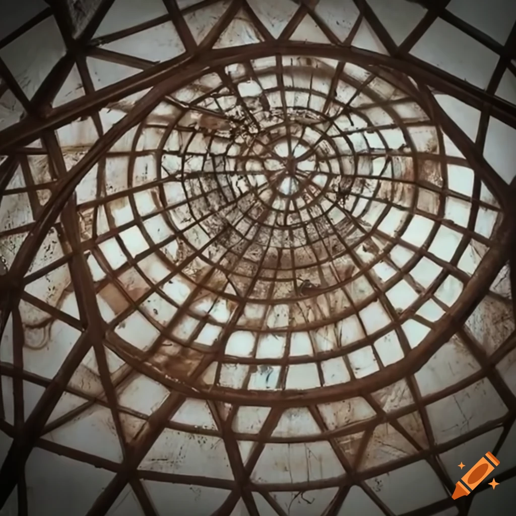 photo of an abandoned geodesic dome in decay