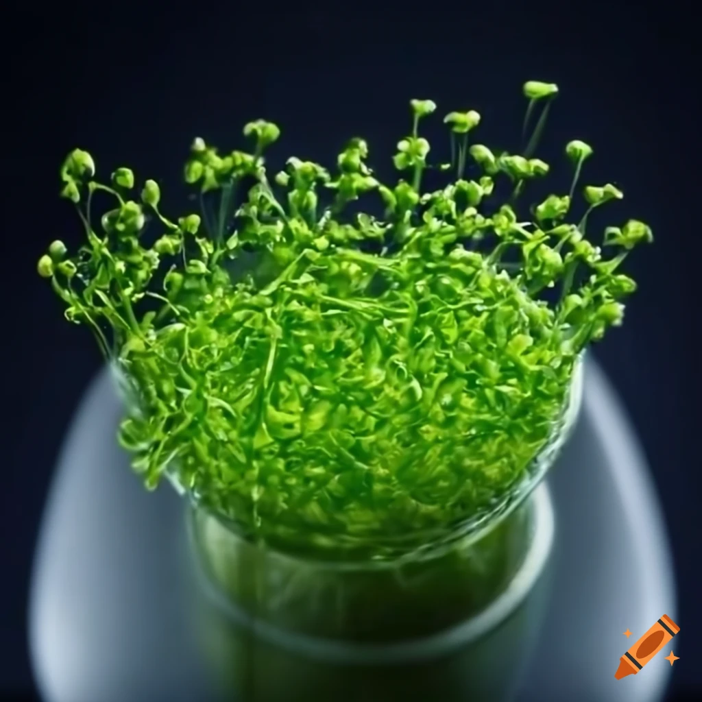 close-up of thale cress in a lab