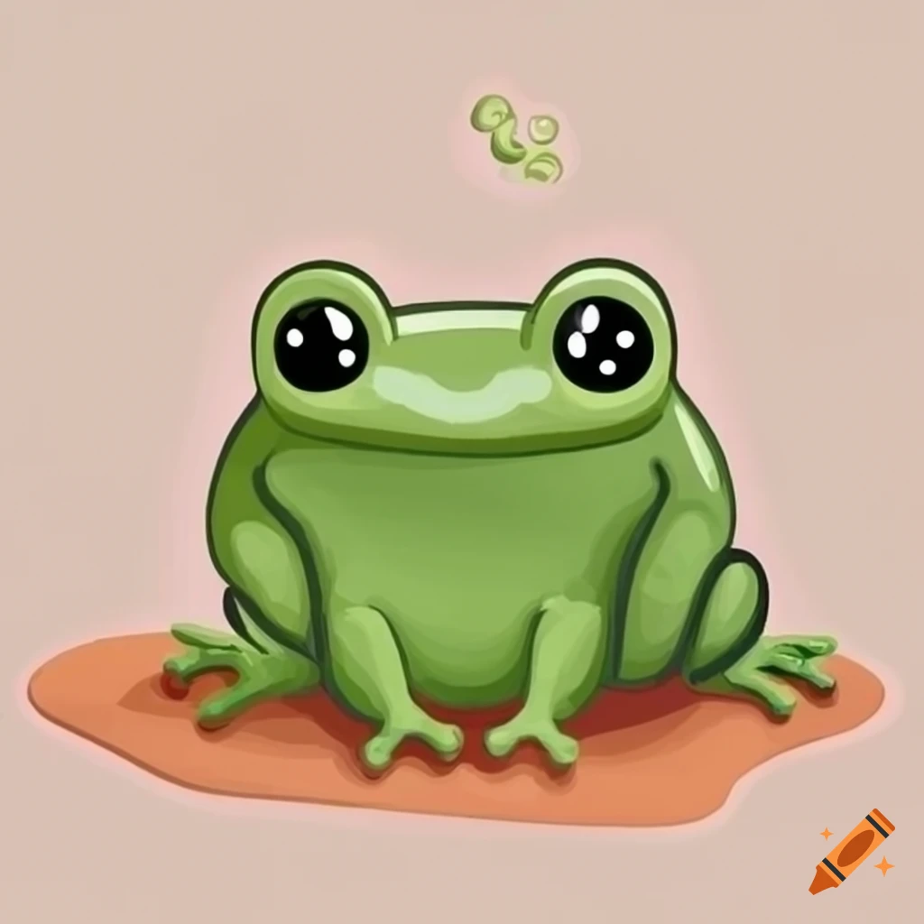 A sanrio character with green skin, is a frog, and named kerropi on Craiyon