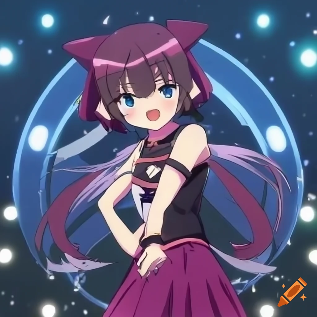 anime girl dancing on stage