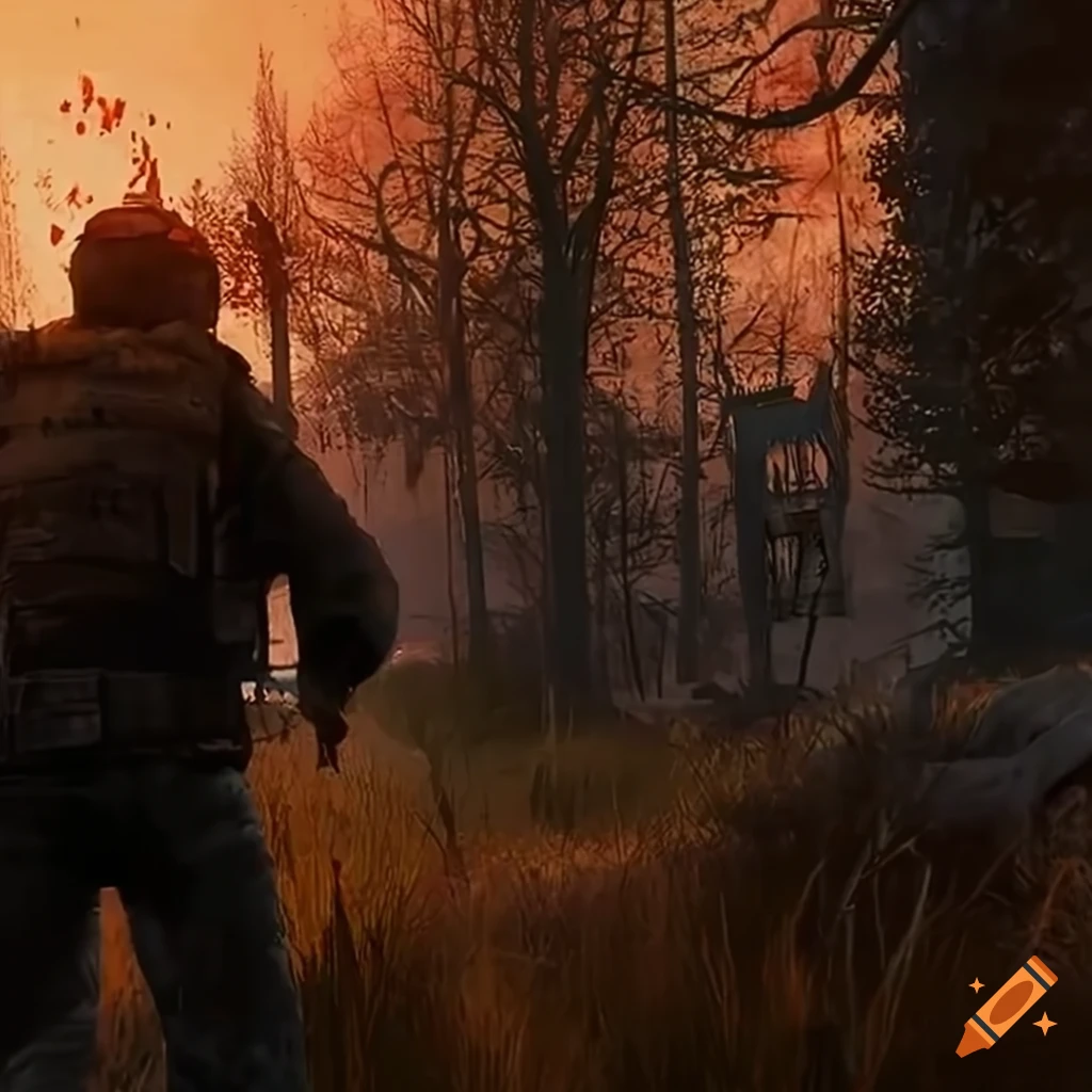 Intense gameplay of dayz with zombies