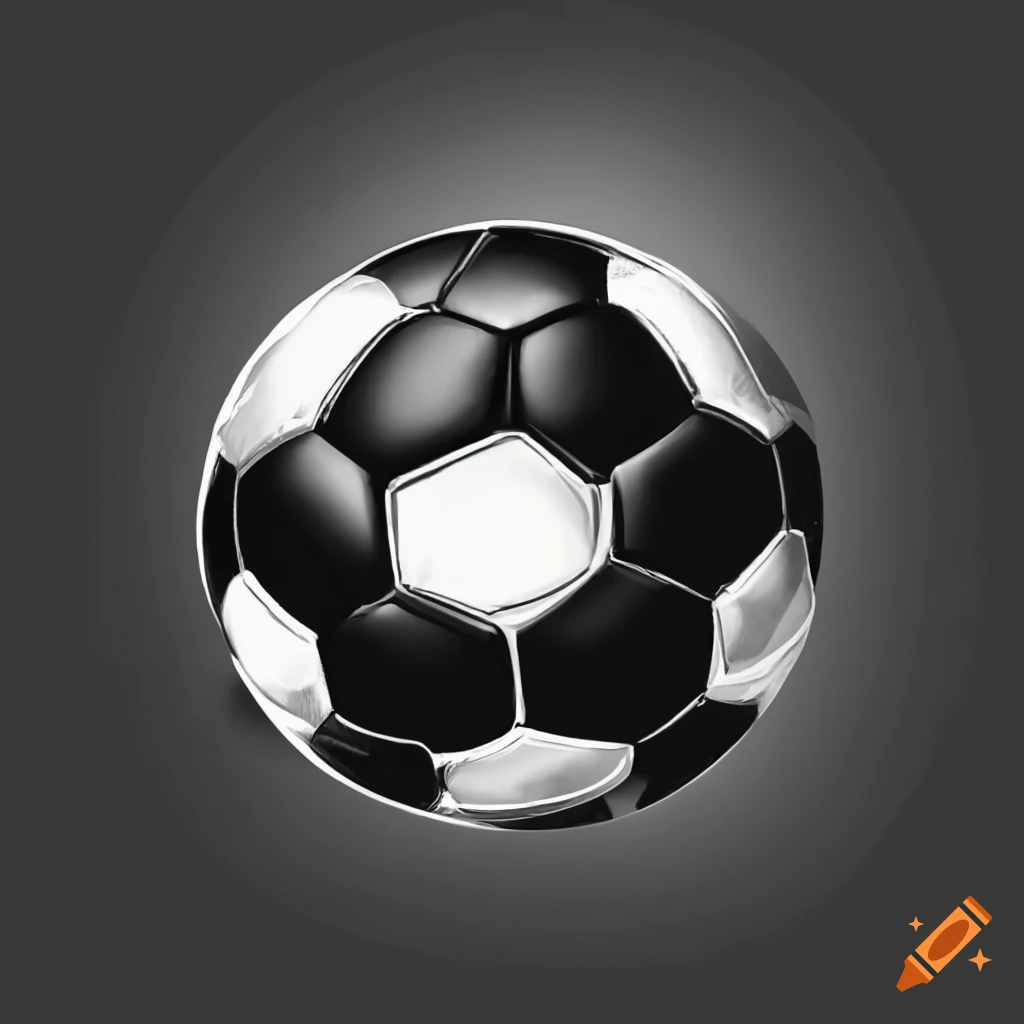 Soccer ball illuminated by a light bulb on Craiyon