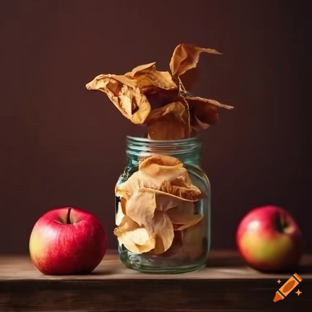 Jar of dried apples on Craiyon