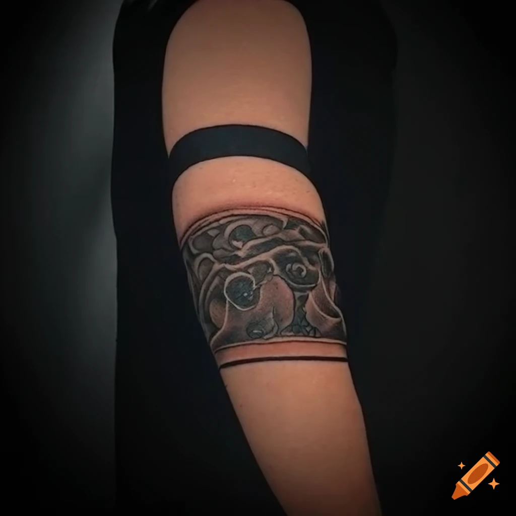 Wavy armband tattoo by Wagner Basei - Tattoogrid.net