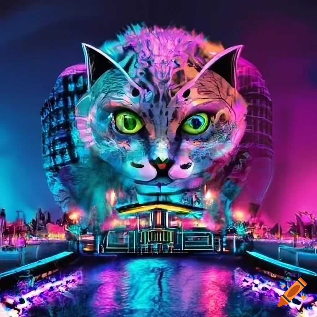 Cheshire cat blackjack dealer in las vegas wonderland mash up on Craiyon