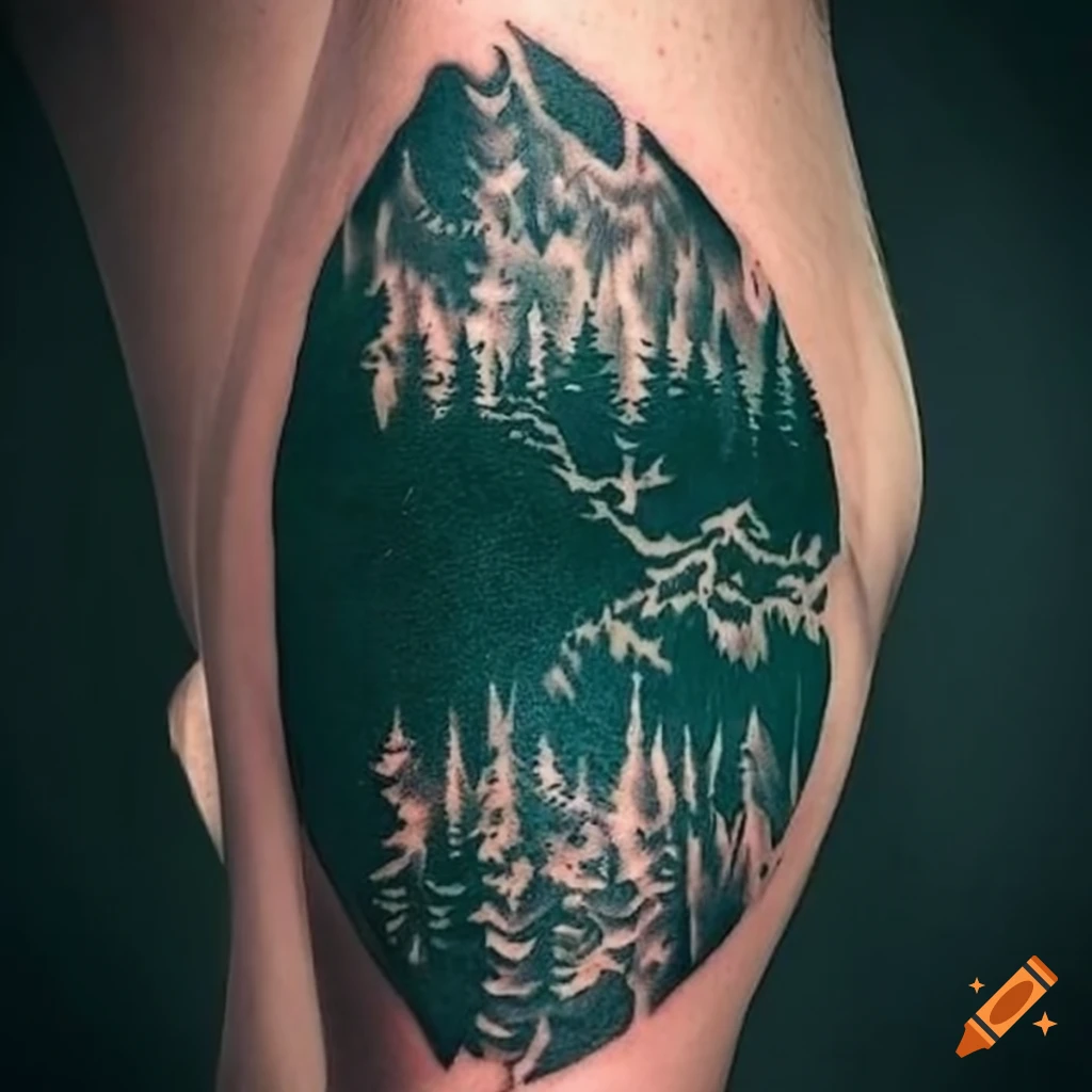 mountain forest tattoo
