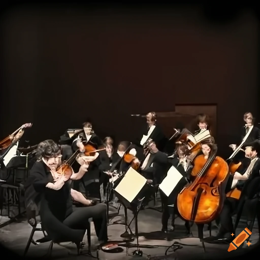 image of a symphony orchestra without a conductor