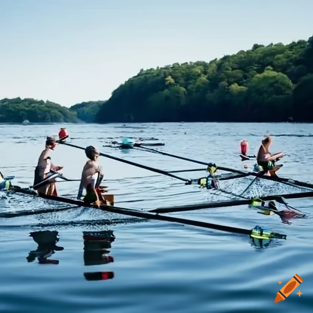 Rowing race on Craiyon