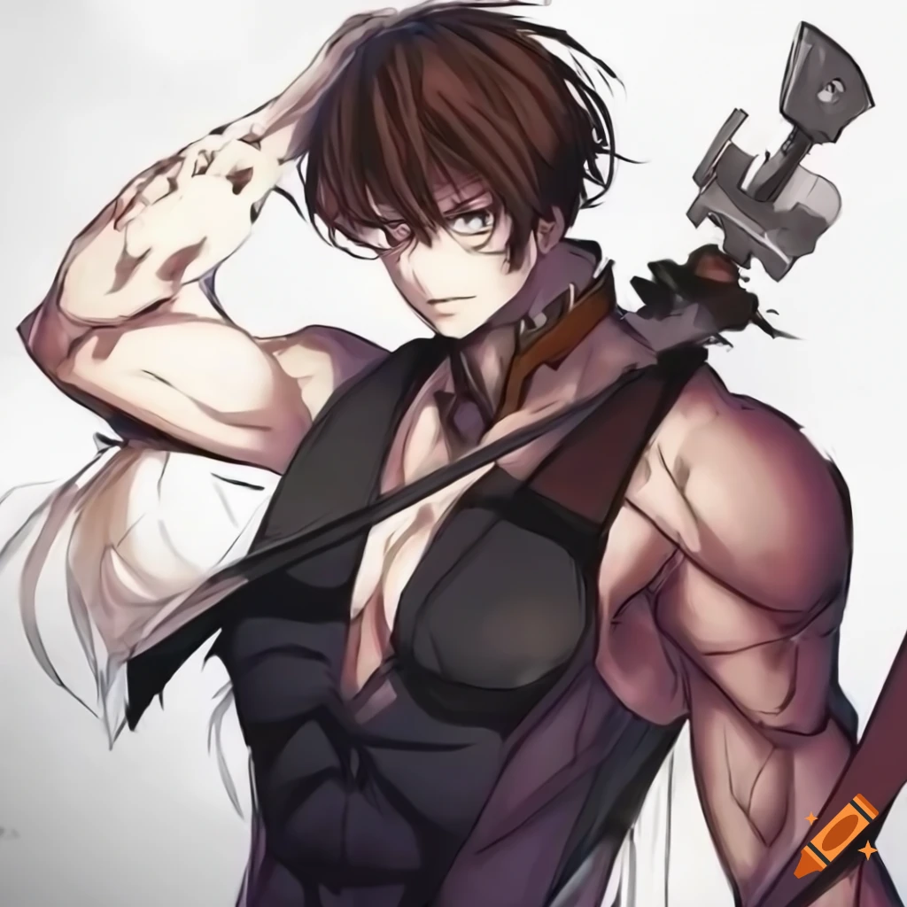 Anime Character With Strong Physique And Justice Sense On Craiyon
