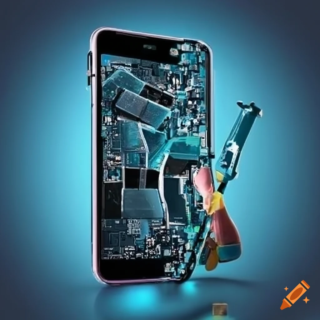 Phone and pc repair on Craiyon