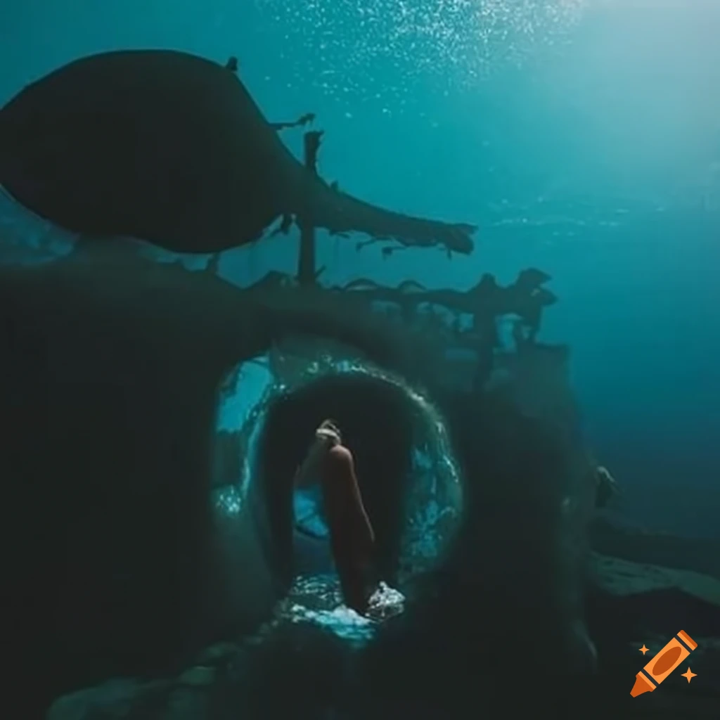 romantic scene in the Sunken City water park