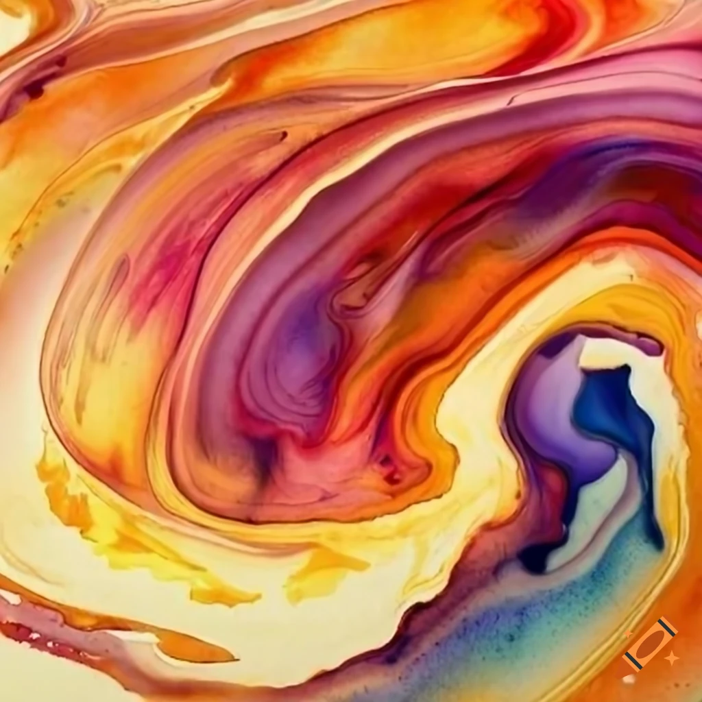 swirling autumn palette in watercolor
