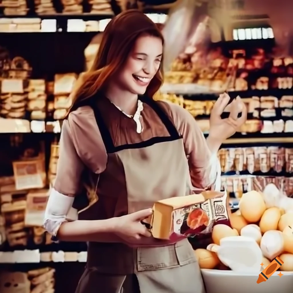 friendly cashier greeting customers