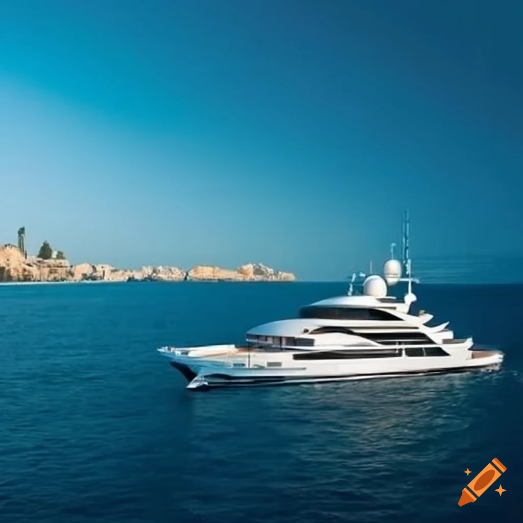 luxurious yacht on the water