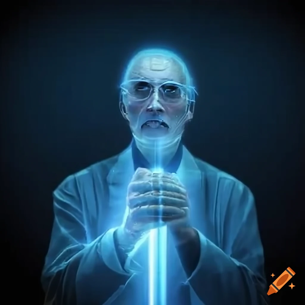Hologram Of Scientist Christopher Lee In A Lab Coat On Craiyon