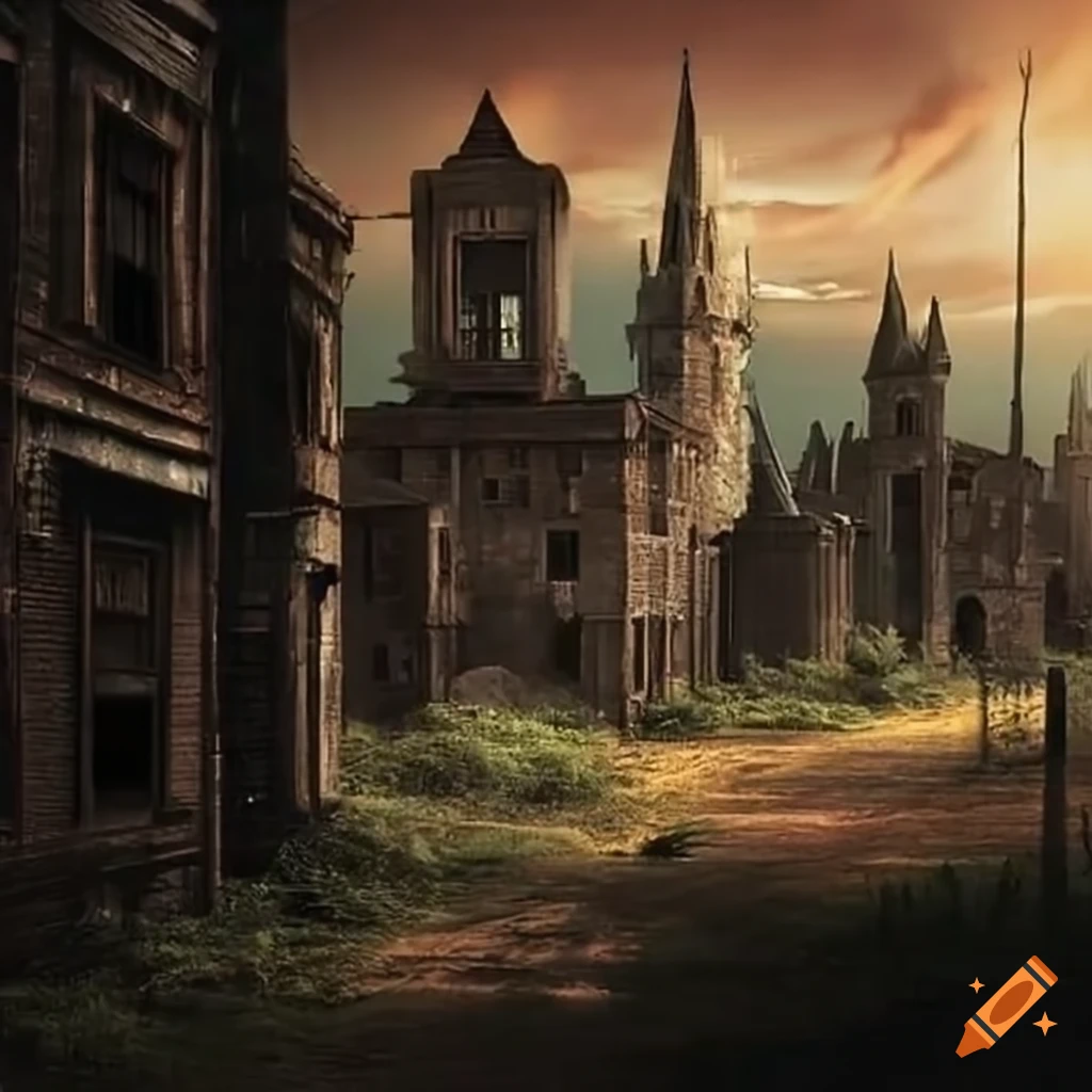 Photo of an abandoned town