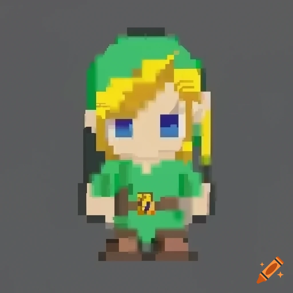 Pixel Art : How to draw Link (The Legend of Zelda) 